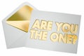 Are You the One Question Envelope Message Picked Selected Royalty Free Stock Photo
