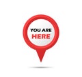 You are a pointer here. Marker vector icon. Location pointer. Royalty Free Stock Photo