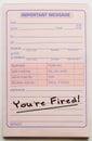 You're Fired Message Pad Royalty Free Stock Photo