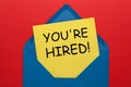 You`re Hired Concept Royalty Free Stock Photo