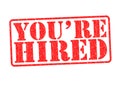 YOU`RE HIRED Rubber Stamp