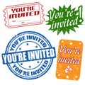 You're invited stamps