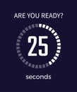Are You Ready Timer Seconds on Vector Illustration