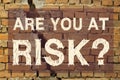 Are You At Risk Question