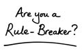 Are you a Rule-Breaker Royalty Free Stock Photo
