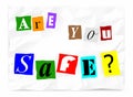 Are You Safe Security Ransom Note Words