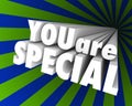 You Are Special 3D Words Unique Different Exceptional Royalty Free Stock Photo