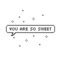 You are so sweet in speech bubble 8-bit pixel art Royalty Free Stock Photo