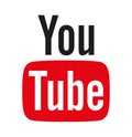 You Tube Vector Logo on a white background Royalty Free Stock Photo