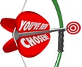 You've Been Chosen Bow Arrow Aiming at Selection Target Royalty Free Stock Photo