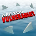 Are You Vulnerable Shark Fins Danger Risk Security Safety Royalty Free Stock Photo