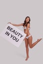 You were born beautiful. Full length of attractive young woman Royalty Free Stock Photo