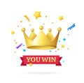 You Win Success Achievement Concept. Vector