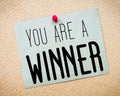 You are a winner Message