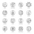 Set of Science and Technology Line Vector Icons
