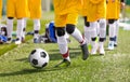 Youn Soccer Football Players Practicing Ball Control on Training Royalty Free Stock Photo