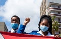 Global Climate Strike day in Cape Town, South Africa. Young activists protest against climate changes and global warming.