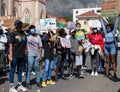 Global Climate Strike day in Cape Town, South Africa. Young activists protest against climate changes and global warming.