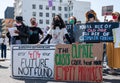 Global Climate Strike day in Cape Town, South Africa. Young activists protest against climate changes and global warming.