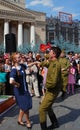 Young actors dance Russian dances