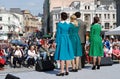 Young actors perform on the street