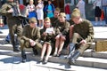 Young actors perform on the street