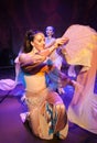 Young actors performing oriental dance in Istanbul, Turkey