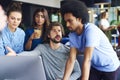 Young adult coworkers having arguments Royalty Free Stock Photo