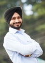 Young adult indian sikh man