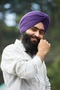 Young adult indian sikh man