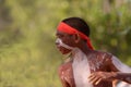 Indigenous Australians aboriginal man dancing a cultural ceremony dance