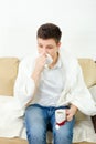 Young adult man feeling sick Royalty Free Stock Photo