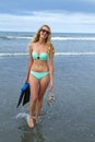 Young Adult Woman at the Beach Royalty Free Stock Photo