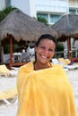 Young Adult Woman Wrapped in a Towel Royalty Free Stock Photo