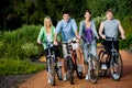 Young Adults on Bikes Royalty Free Stock Photo