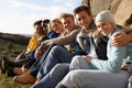 Young adults in countryside Royalty Free Stock Photo