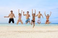 Young Adults Having Fun at the Beach Royalty Free Stock Photo