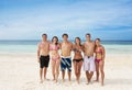 Young Adults Having Fun at the Beach Royalty Free Stock Photo