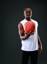 Young african american basketball player Royalty Free Stock Photo