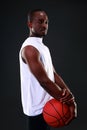 Young african american basketball player Royalty Free Stock Photo