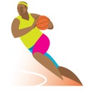 young African American basketball player Royalty Free Stock Photo