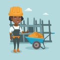 Young african-american builder giving thumb up.