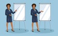 Businesswoman with flipchart_3 Royalty Free Stock Photo