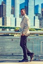 Young African American Businessman Fashion in New York City Royalty Free Stock Photo