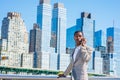 Young African American Businessman traveling in New York City Royalty Free Stock Photo