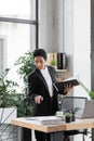 young african american businesswoman with folder Royalty Free Stock Photo