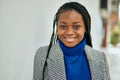 Young african american businesswoman smiling happy standing at the city Royalty Free Stock Photo