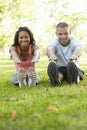 Young African American Couple Exercising In Park Royalty Free Stock Photo