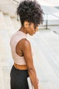 Portrait of Young African American Girl in New York Royalty Free Stock Photo