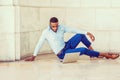 Young African American Man with beard studying in New York Royalty Free Stock Photo